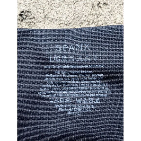 Spanx Wide Waist Seamless Moto Leggings Women's Size Large Blue - Picture 3 of 12